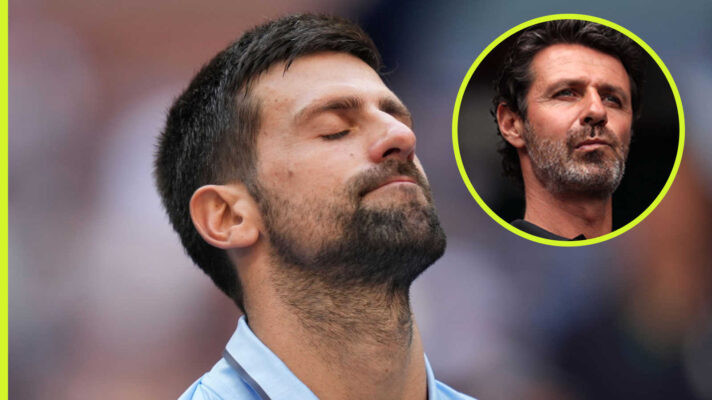 Pictured: Novak Djokovic with Patrick Mouratoglou inset