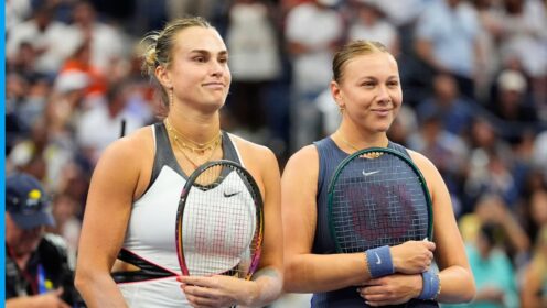 Aryna Sabalenka and Amanda Anisimova