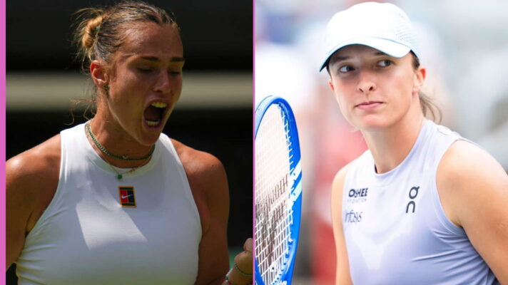 Pictured L-R: Aryna Sabalenka and Iga Swiatek.