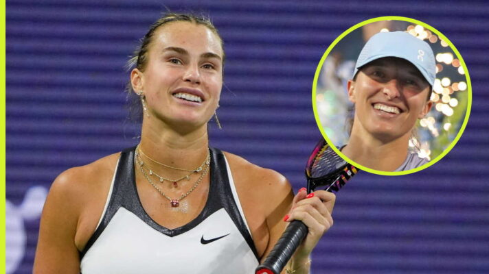 Pictured: Aryna Sabalenka and Iga Swiatek.