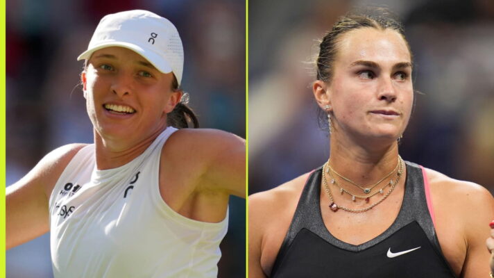 Pictured L-R: Iga Swiatek and Aryna Sabalenka.