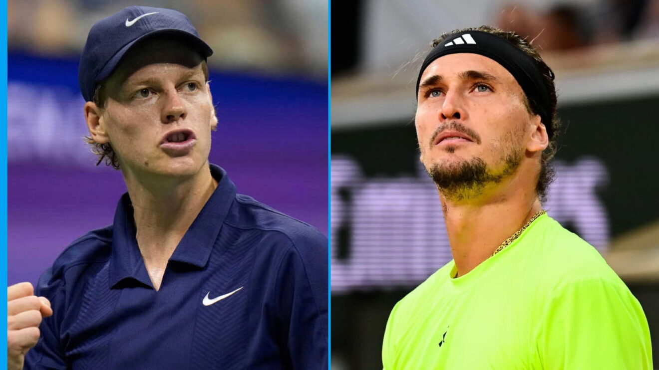 Pictured L-R: Jannik Sinner and Alexander Zverev.