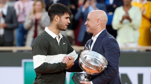 Carlos Alcaraz and Andre Agassi