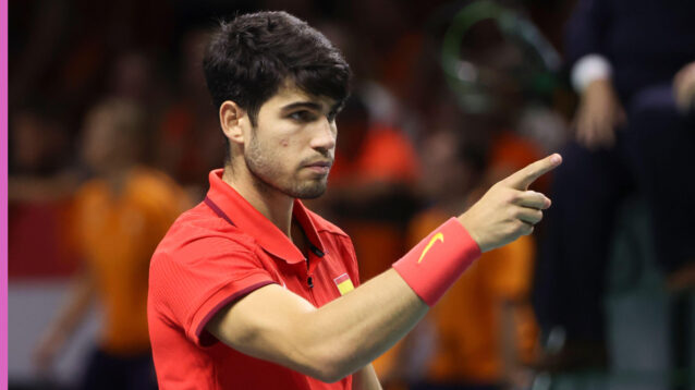 Carlos Alcaraz at the Davis Cup