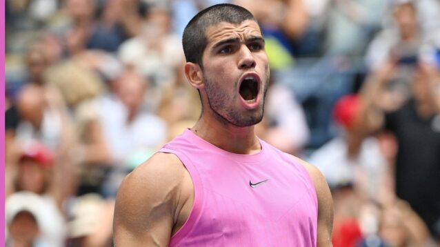 Carlos Alcaraz with his new haircut