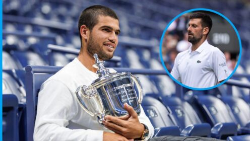 Carlos Alcaraz and Novak Djokovic
