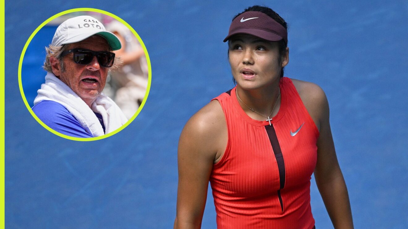 Francisco Roig alongside Emma Raducanu