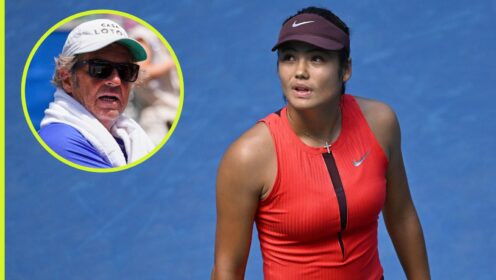 Francisco Roig alongside Emma Raducanu