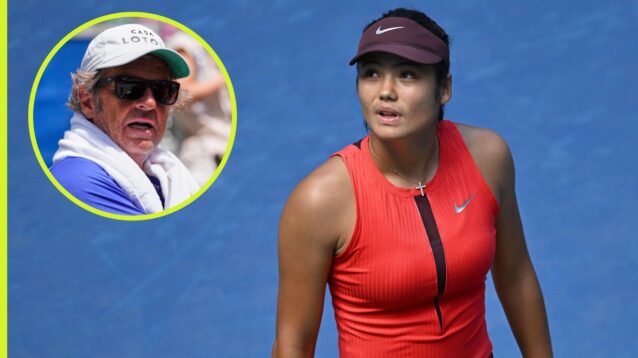 Francisco Roig alongside Emma Raducanu