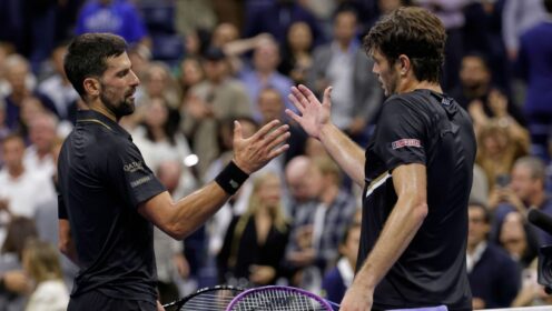 Novak Djokovic and Taylor Fritz