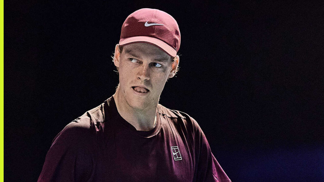 Pictured: Jannik Sinner during a match