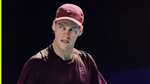 Pictured: Jannik Sinner during a match