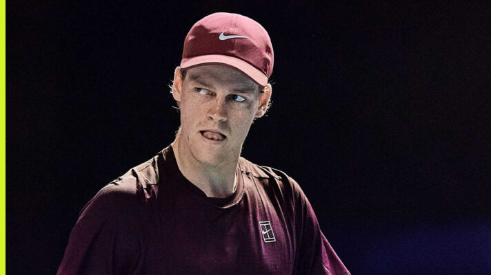 Pictured: Jannik Sinner during a match