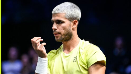 Carlos Alcaraz at the Paris Masters