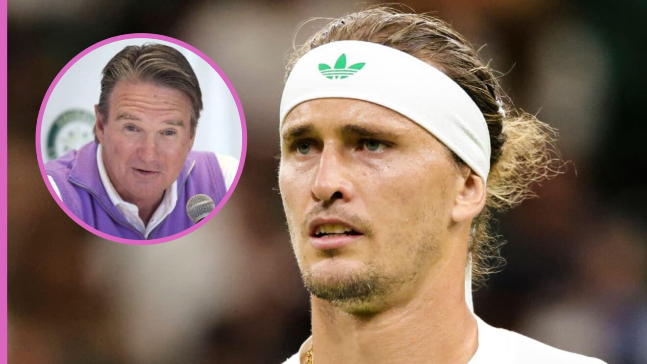 Pictured: Alexander Zverev and Jimmy Connors.