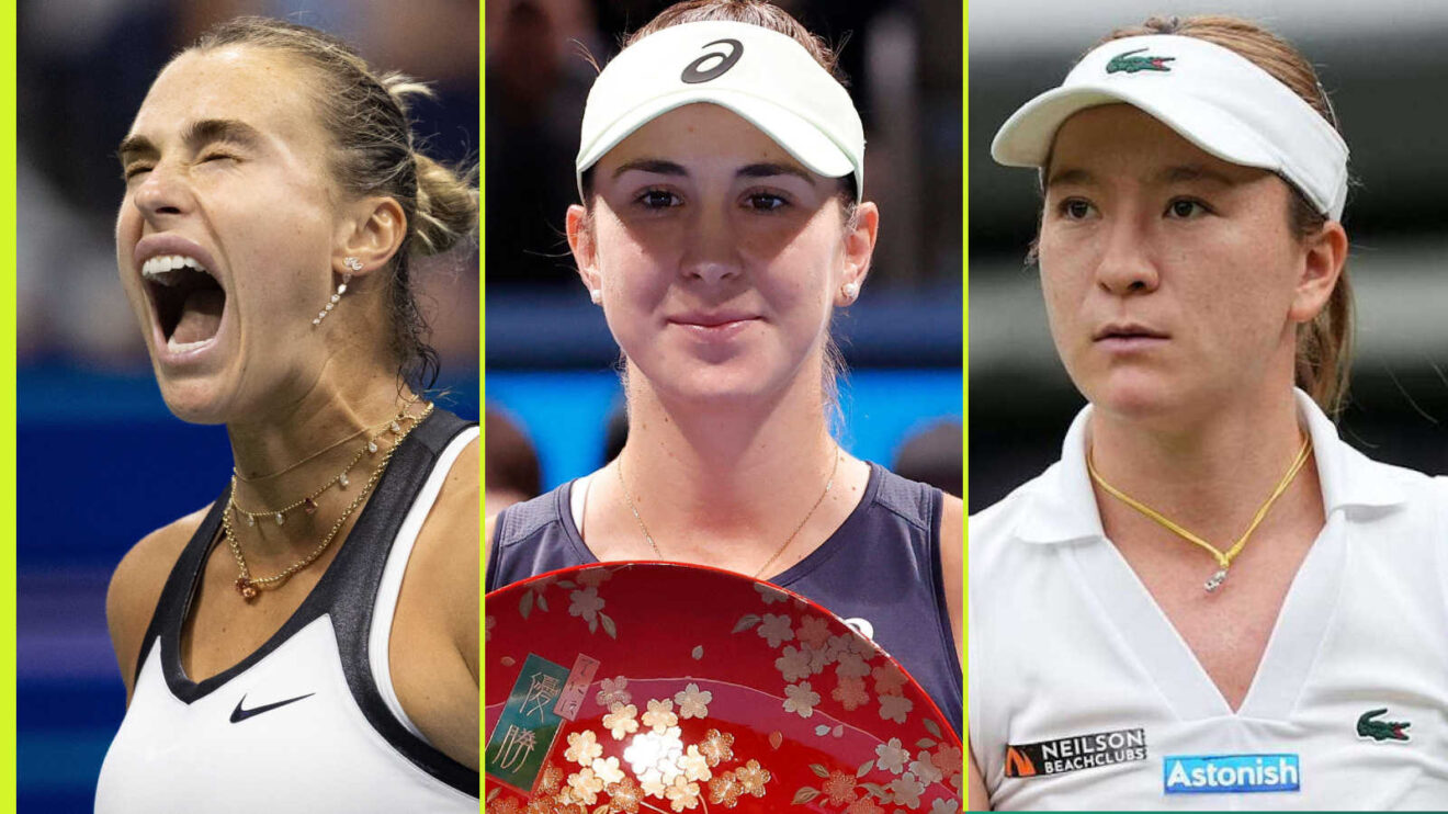 Pictured: Aryna Sabalenka, Belinda Bencic and Lulu Sun