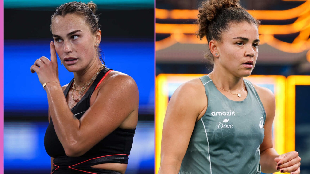 Pictured: Aryna Sabalenka and Jasmine Paolini