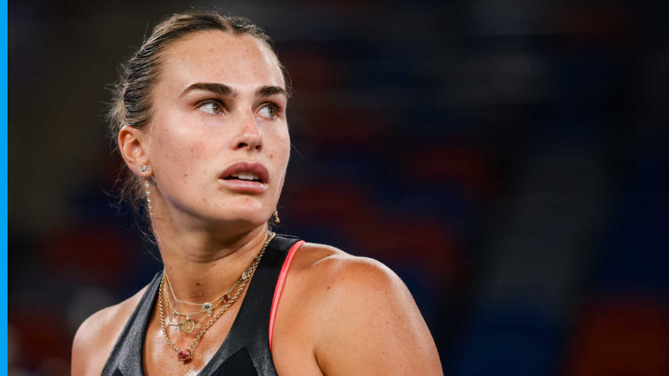 Pictured Aryna Sabalenka during a match