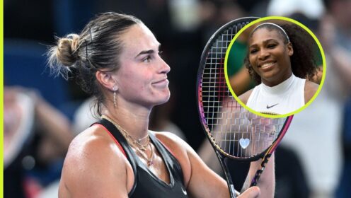Aryna Sabalenka and Serena Williams