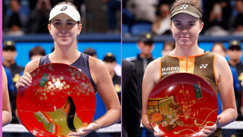 Pictured: Belinda Bencic and Linda Noskova