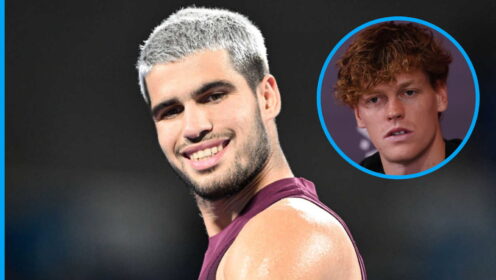 Pictured: Carlos Alcaraz and Jannik Sinner.