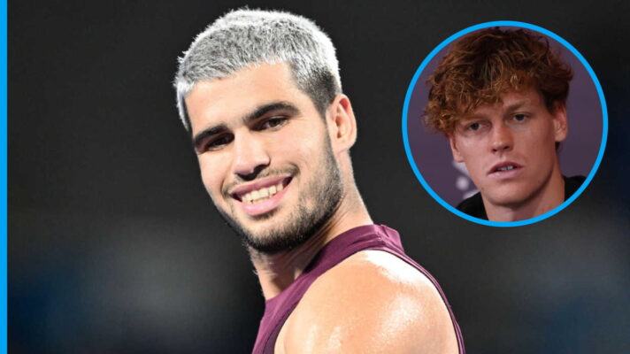 Pictured: Carlos Alcaraz and Jannik Sinner.