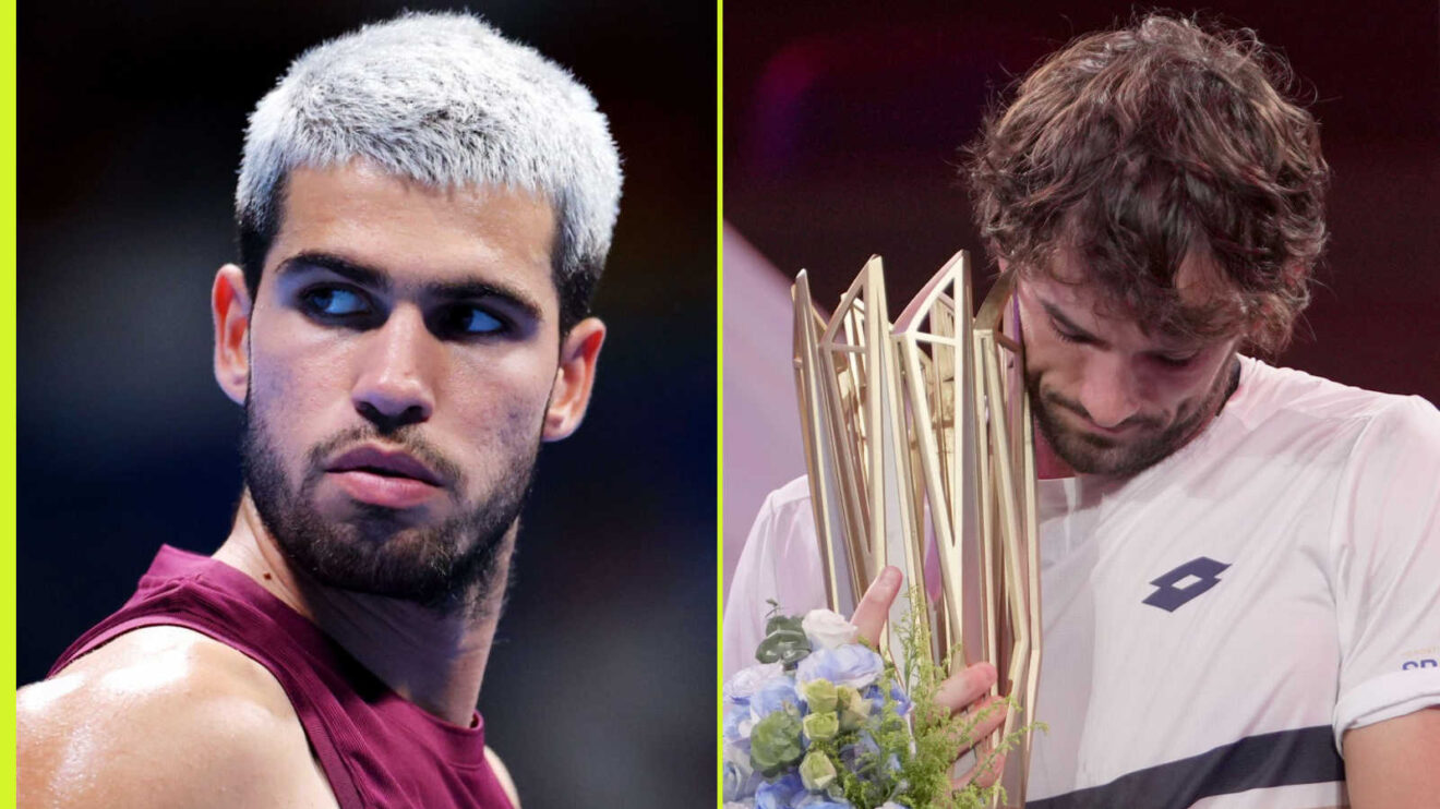 Pictured: Carlos Alcaraz and Valentin Vacherot