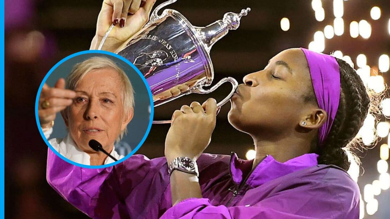 Pictured: Martina Navratilova and Coco Gauff.