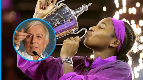 Pictured: Martina Navratilova and Coco Gauff.