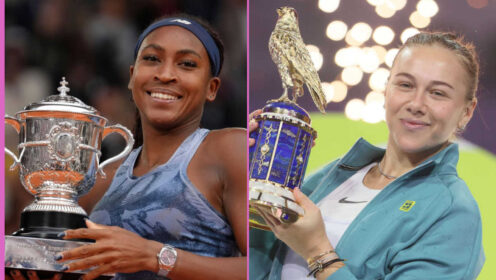 Pictured: Coco Gauff and Amanda Anisimova