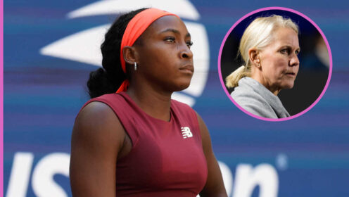 Pictured: Coco Gauff with Rennae Stubbs inset