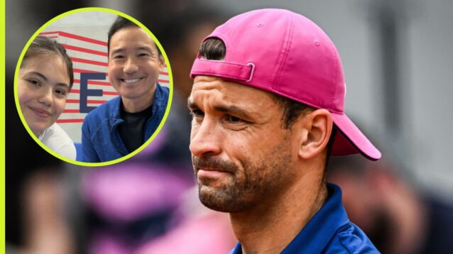 Grigor Dimitrov, Emma Raducanu and Yutaka Nakamura