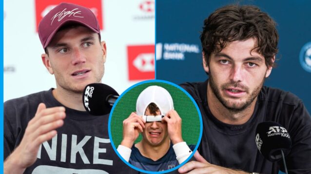 Jack Draper and Taylor Fritz with Holger Rune