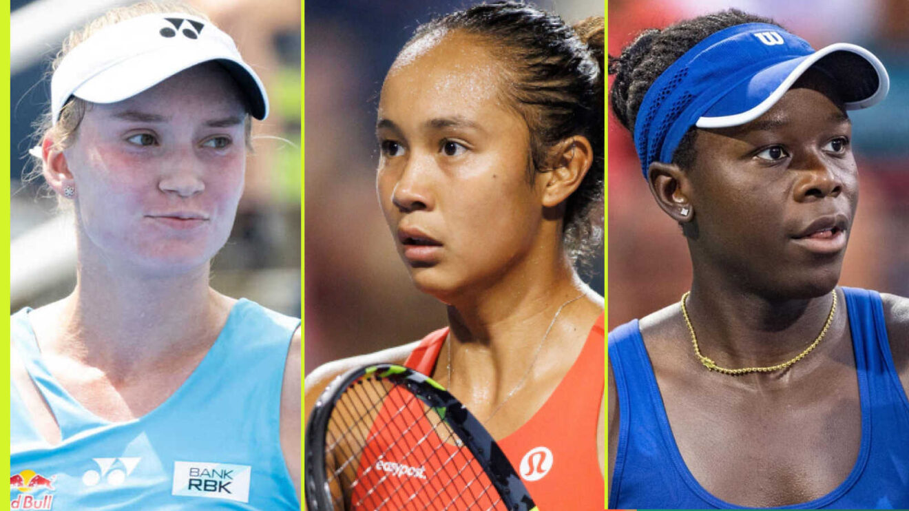 Pictured: Elena Rybakina, Leylah Fernandez and Victoria Mboko