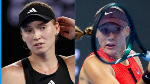 Pictured: Elena Rybakina and Mirra Andreeva