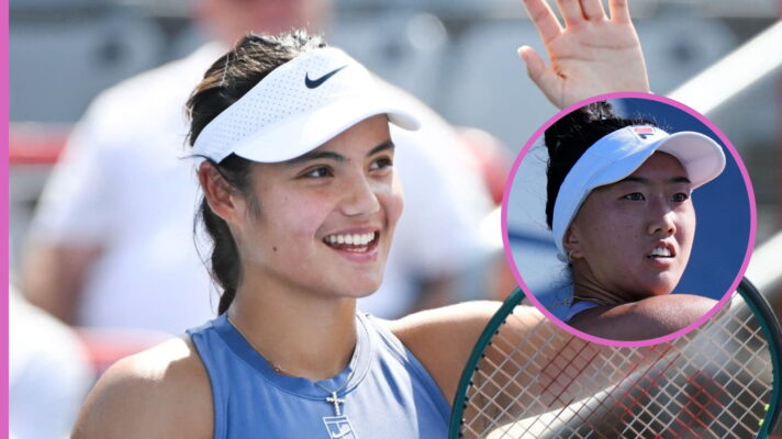 Pictured: Emma Raducanu and Ann Li.