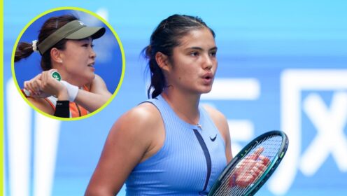 Emma Raducanu and Zhu Lin