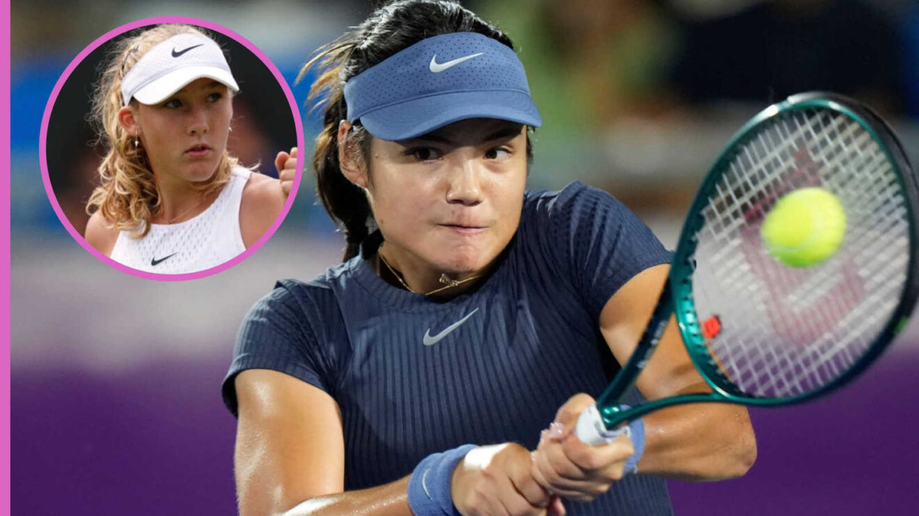 Pictured: Emma Raducanu with Mirra Andreeva inset