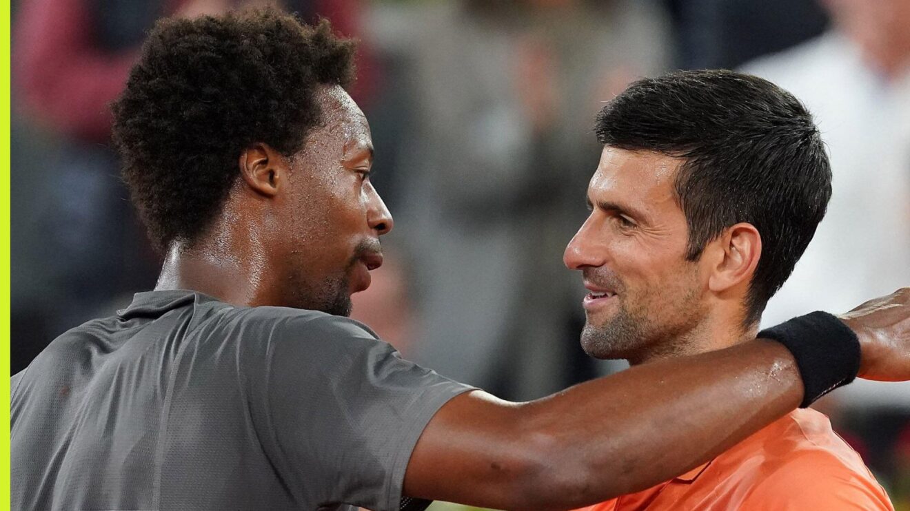 Gael Monfils and Novak Djokovic