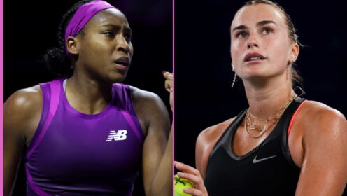 Pictured L-R: Coco Gauff and Aryna Sabalenka.