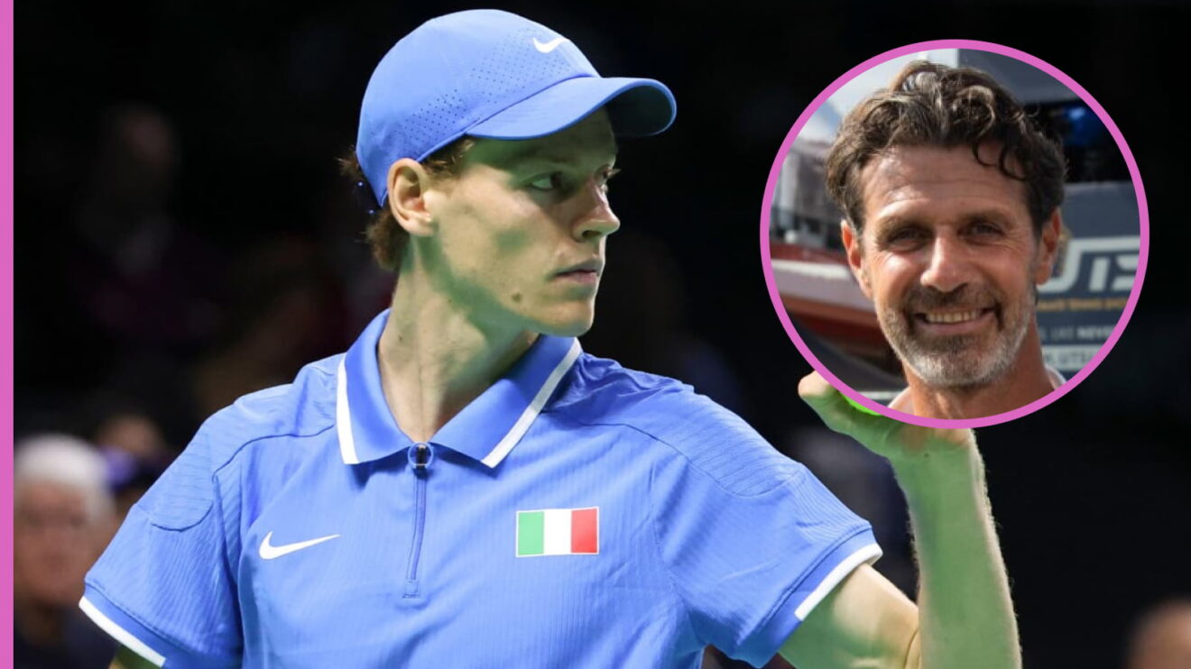 Pictured: Jannik Sinner and Patrick Mouratoglou.