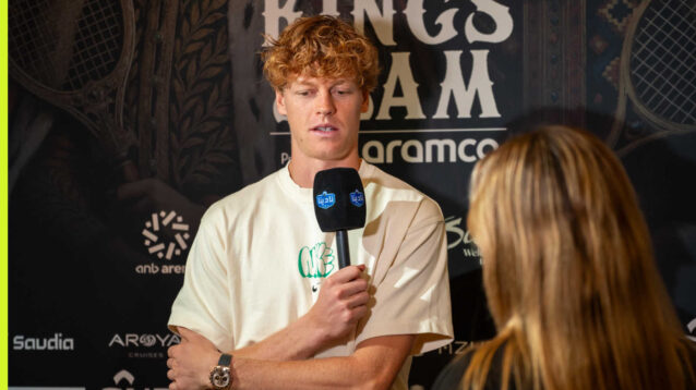 Pictured: Jannik Sinner at Six Kings Slam