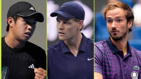Learner Tien, Jannik Sinner and Daniil Medvedev