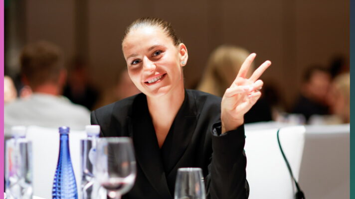 Marta Kostyuk at the Wuhan Open players' party