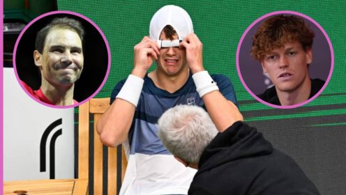 Rafael Nadal, Jannik Sinner and Holger Rune