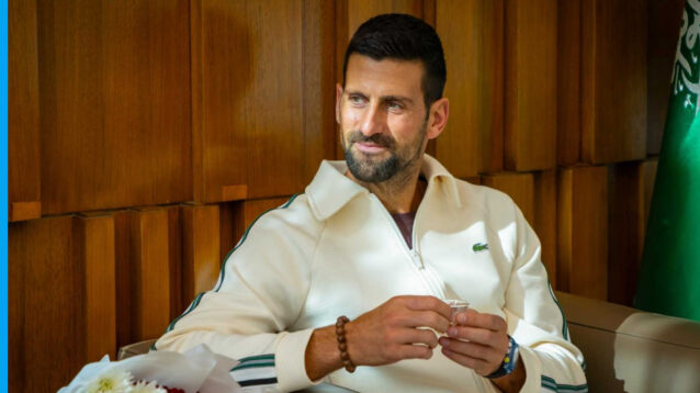 Novak Djokovic at the Six Kings Slam