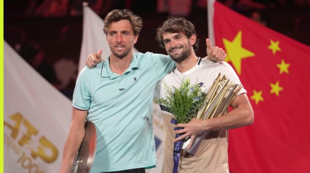 Pictured: Arthur Rinderknech and Valentin Vacherot