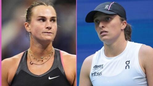 Pictured: Aryna Sabalenka and Iga Swiatek.