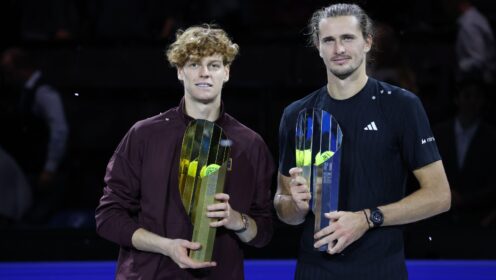 Pictured: Jannik Sinner and Alexander Zverev at the 2025 Vienna Open.