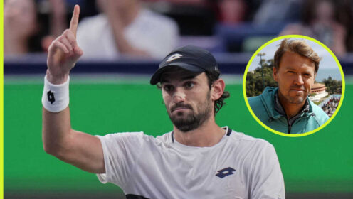 Pictured: Valentin Vacherot with inset of Benjamin Balleret